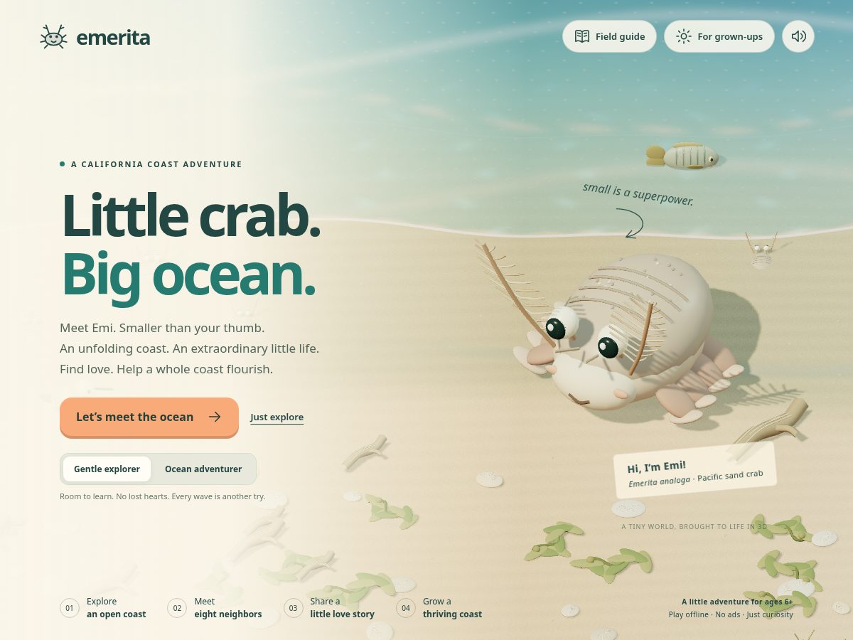 Landing-page snapshot of emicoast.com
