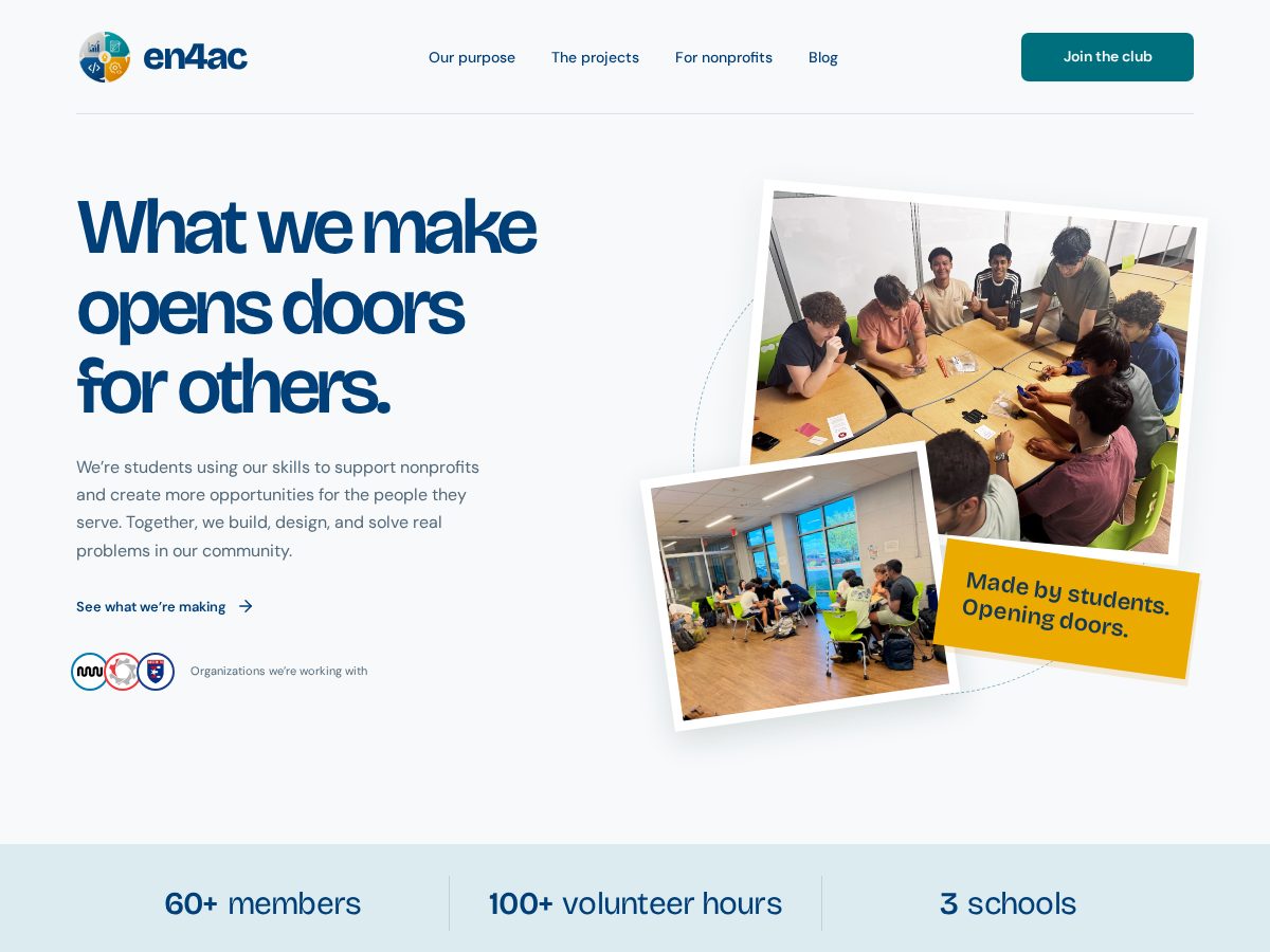 Landing-page snapshot of en4ac.org