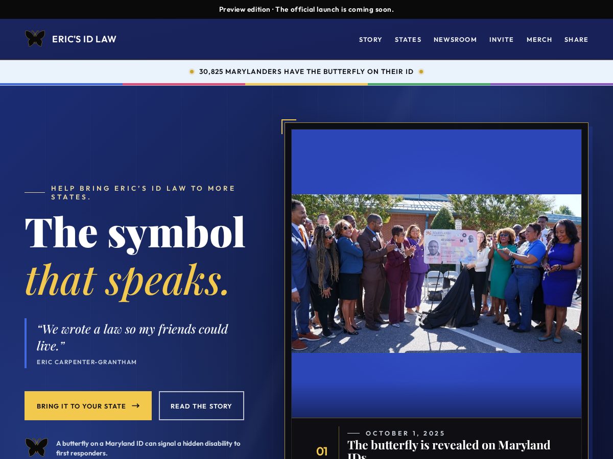 Landing-page snapshot of ericsidlaw.org