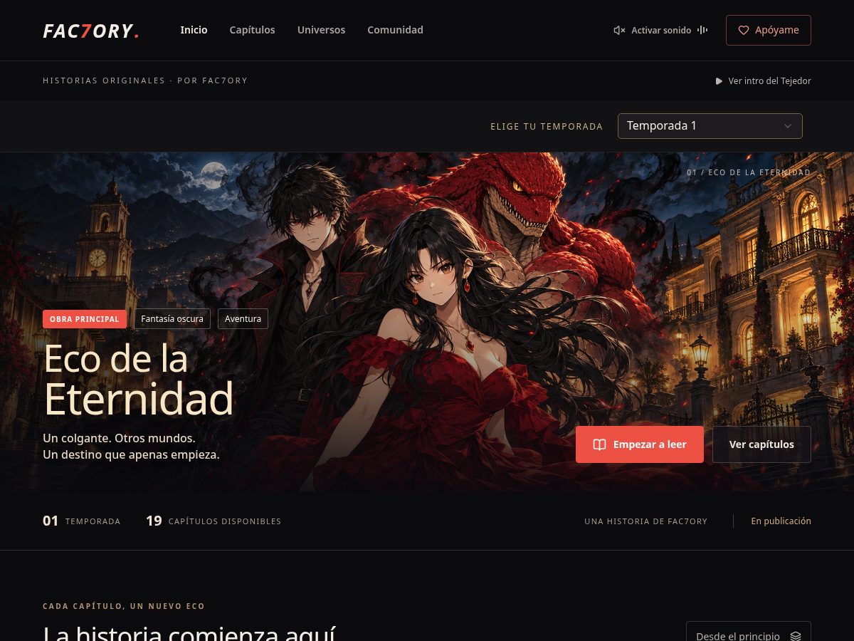 Landing-page snapshot of fac7ory.studio