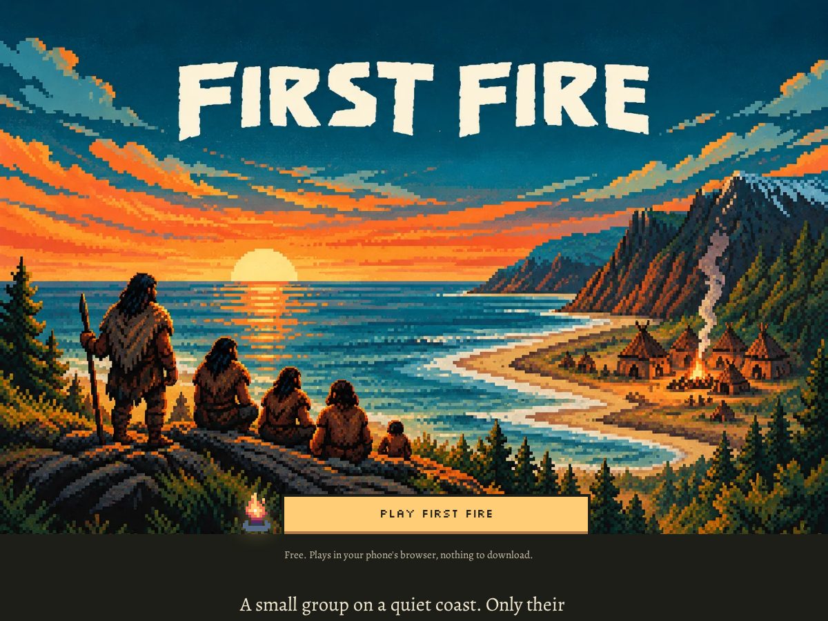 Landing-page snapshot of firstfire.world