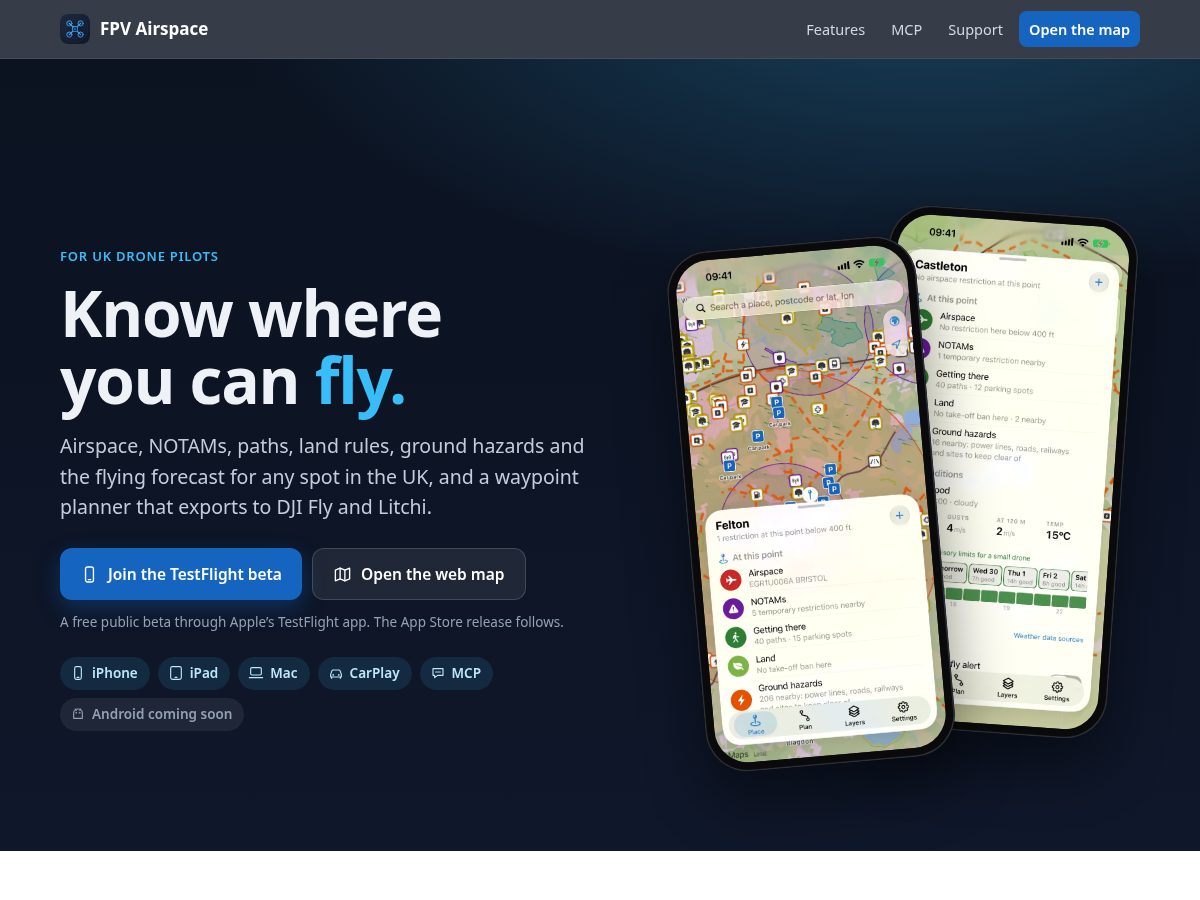 Landing-page snapshot of fpv-airspace.app
