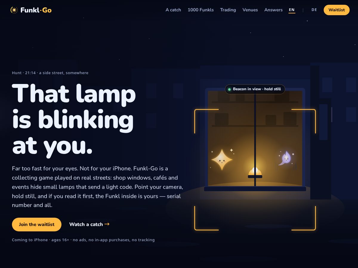 Landing-page snapshot of funklgo.app