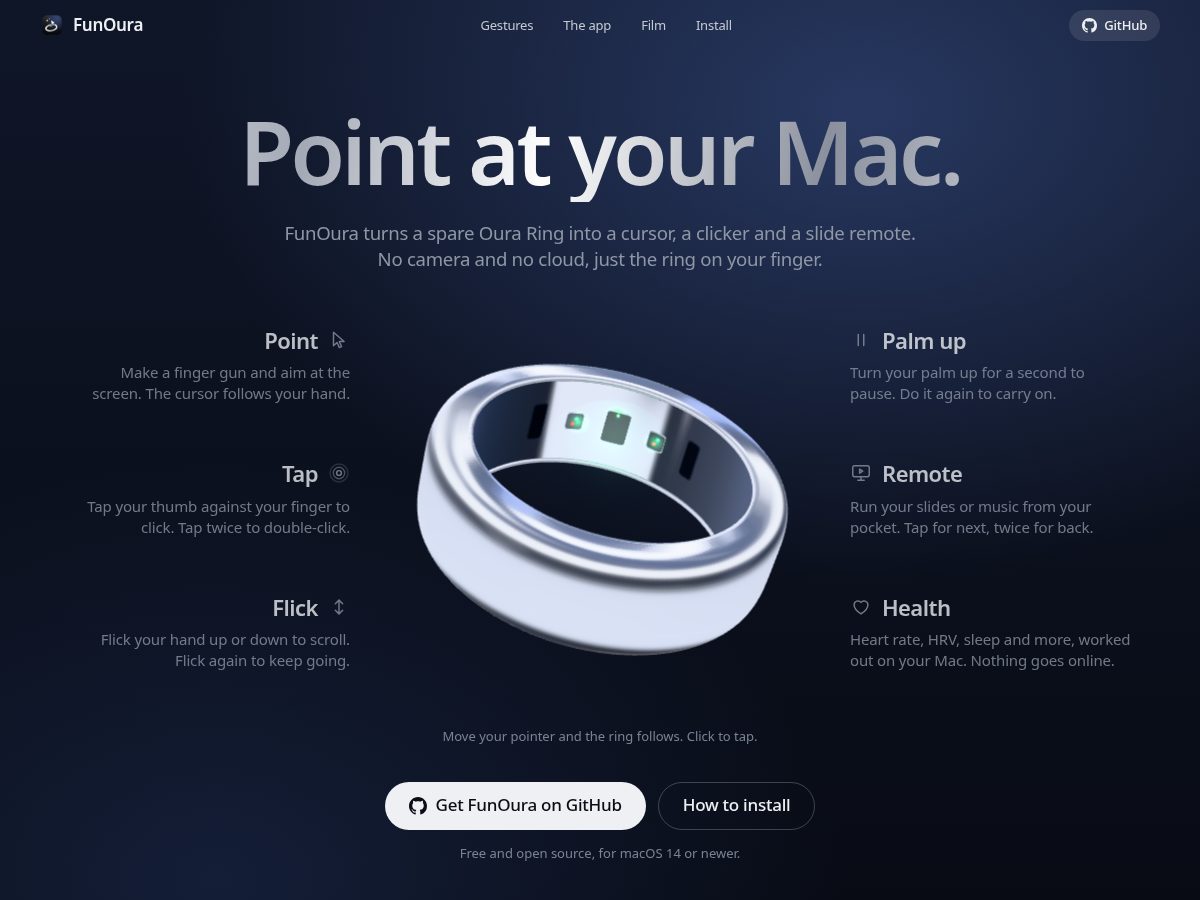Landing-page snapshot of funoura.com