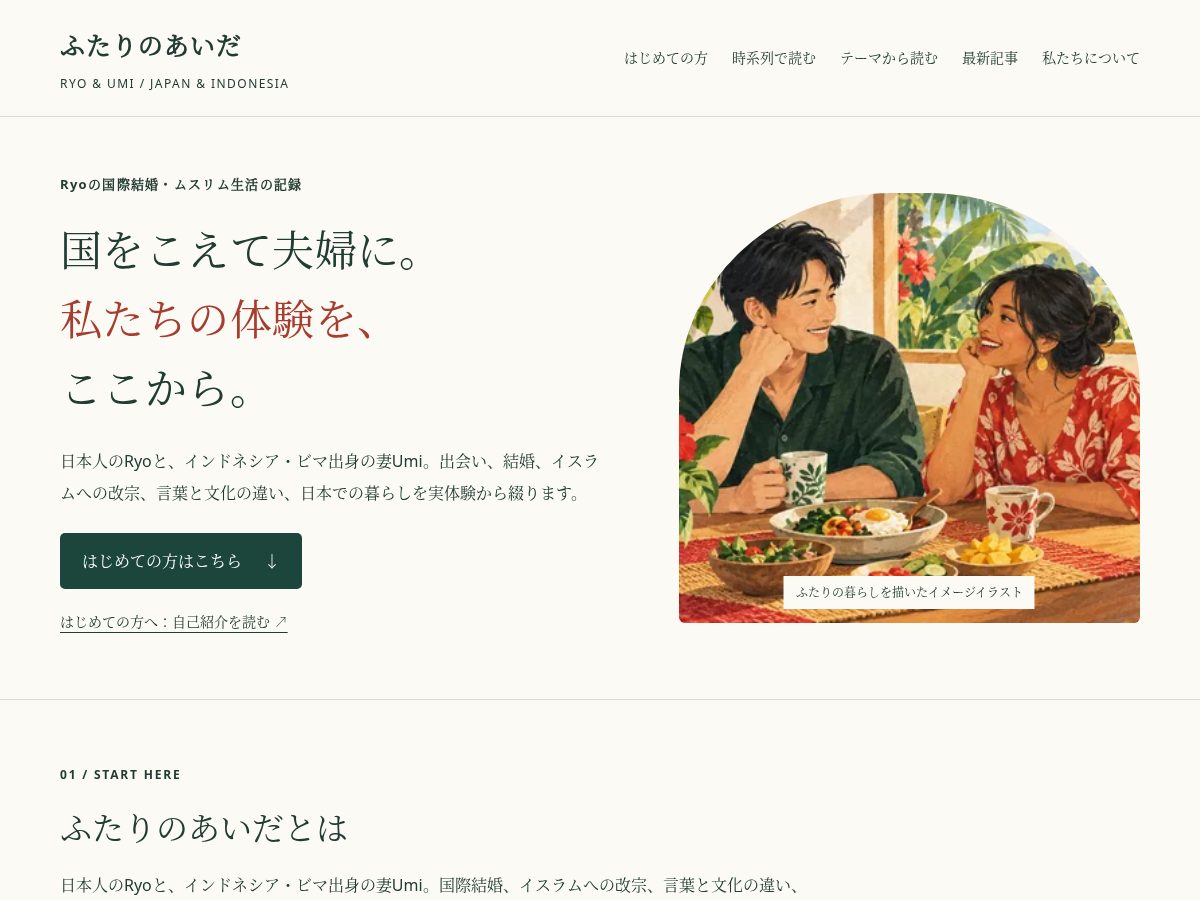 Landing-page snapshot of futari-no-aida.com