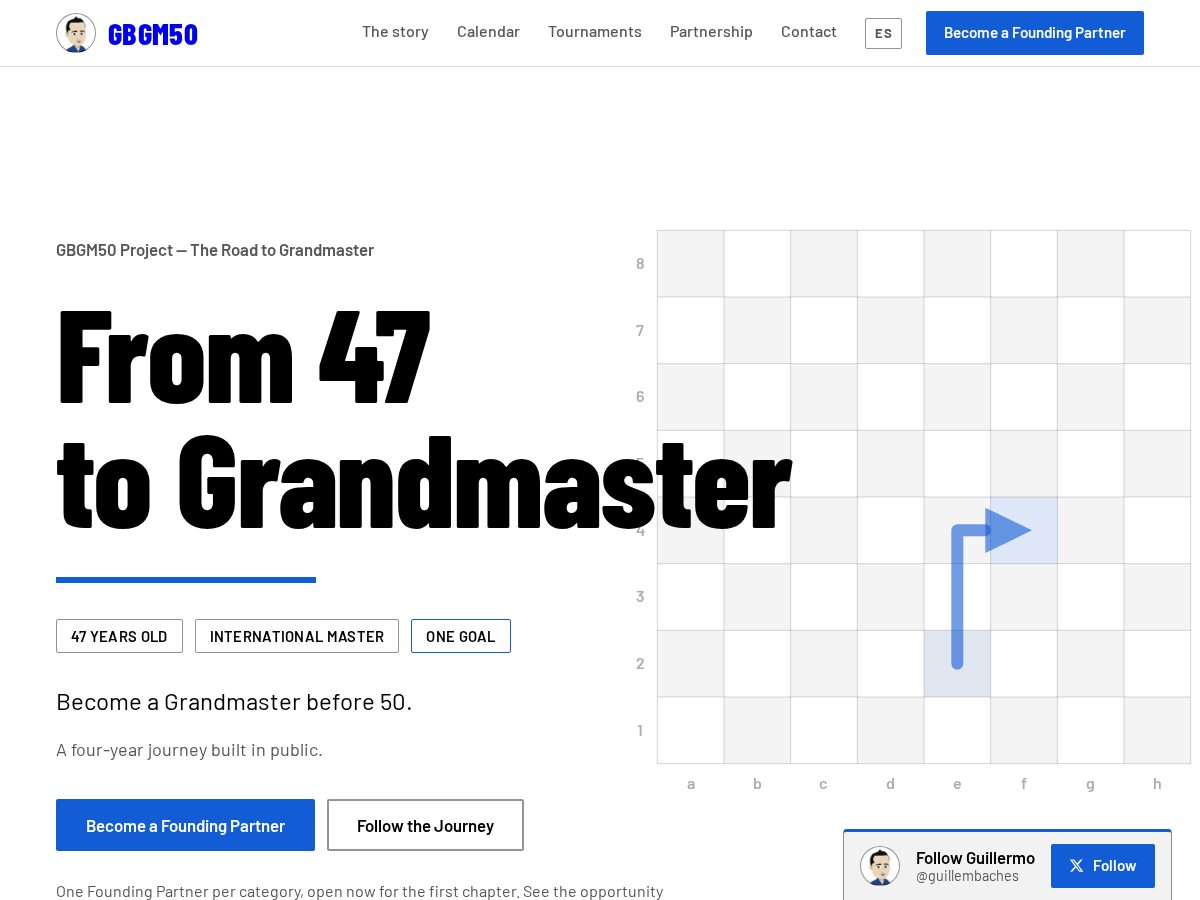 Landing-page snapshot of gbgm50.com