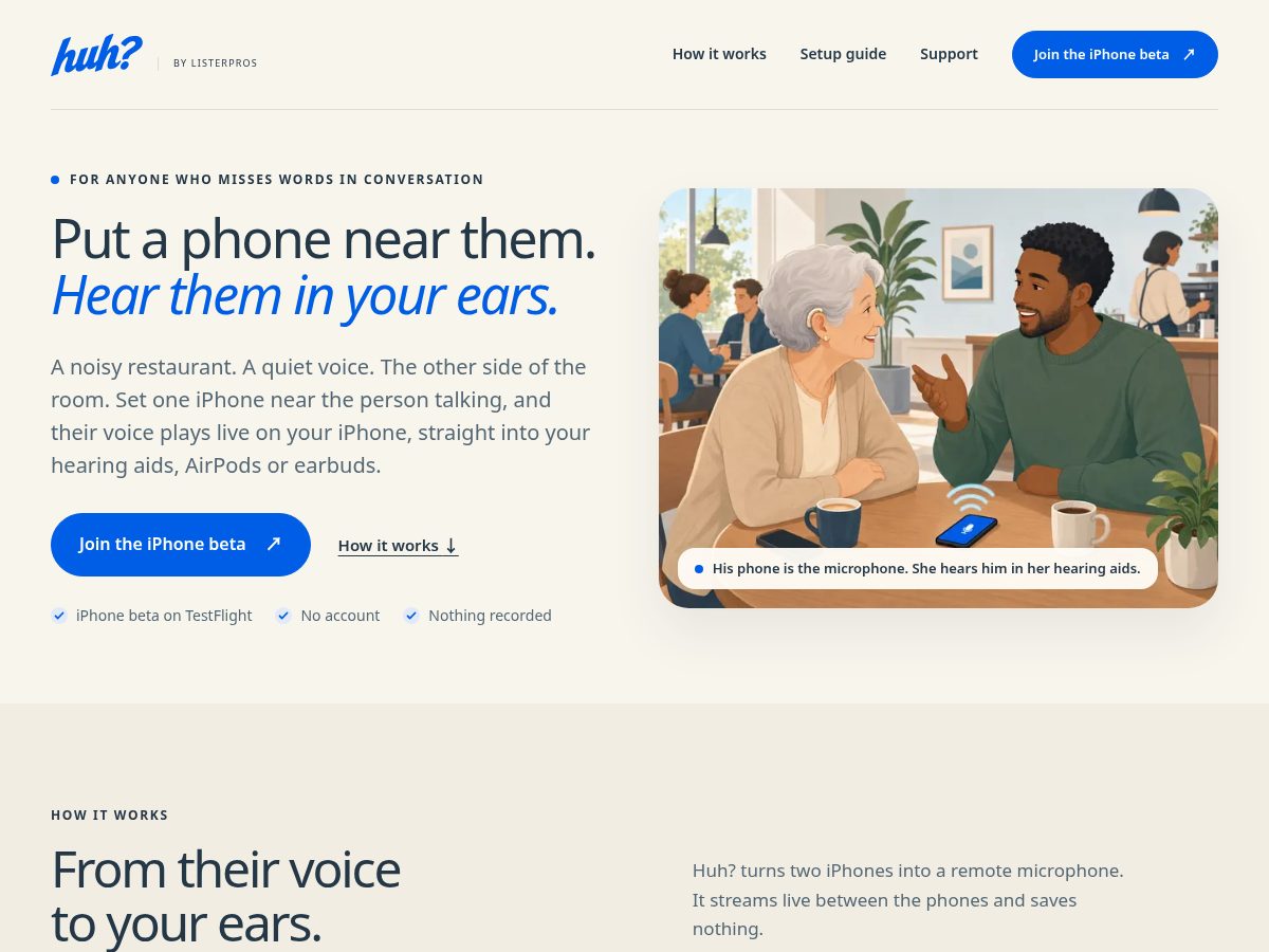 Landing-page snapshot of gethuh.com