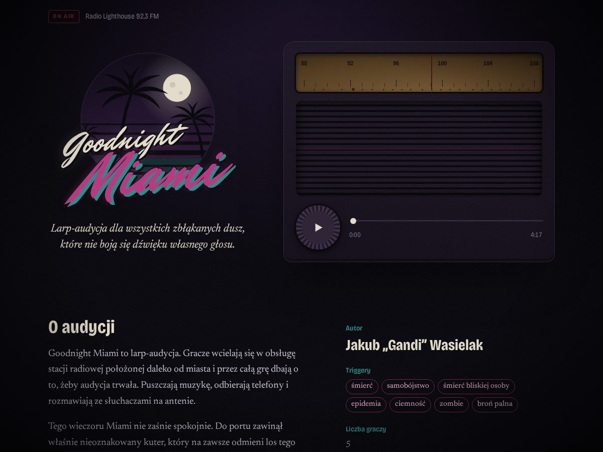 Landing-page snapshot of goodnight-miami.com