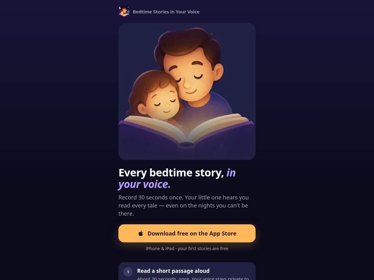 Landing-page snapshot of goodnightmoon.app