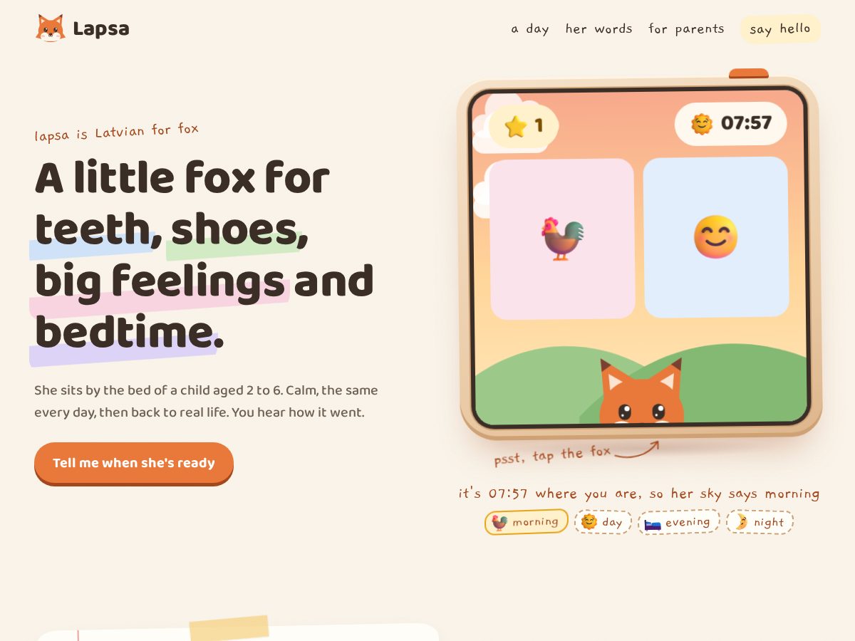 Landing-page snapshot of heylapsa.com