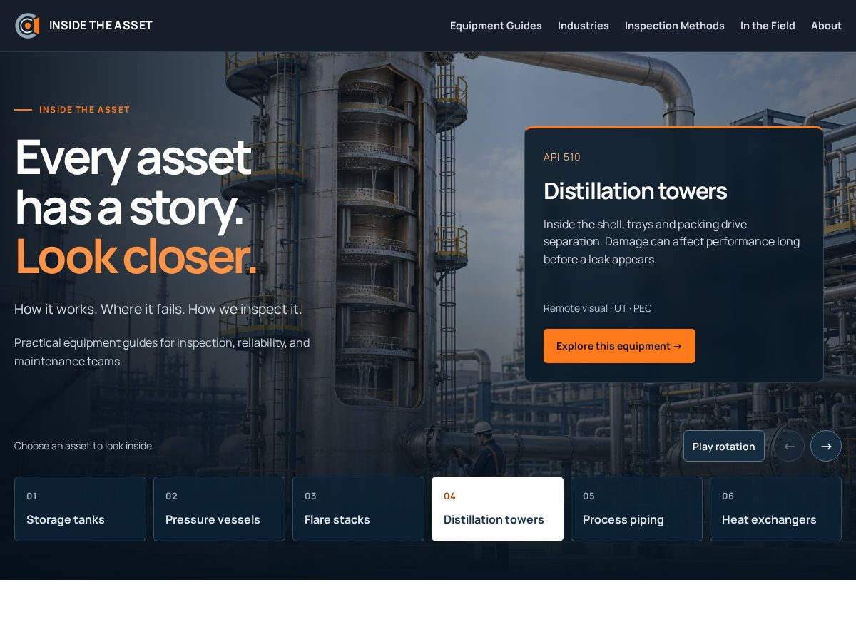 Landing-page snapshot of insidetheasset.com