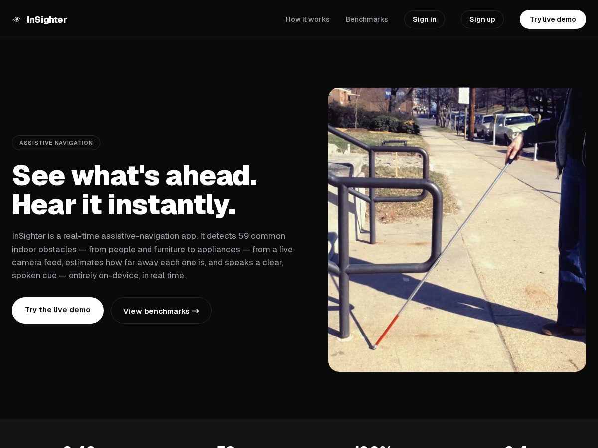 Landing-page snapshot of insighter.world