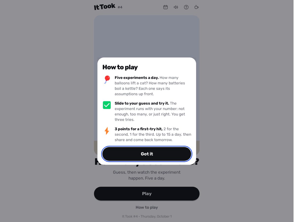 Landing-page snapshot of ittook.day