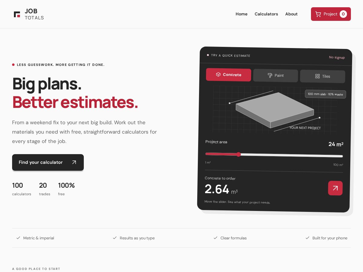 Landing-page snapshot of jobtotals.com