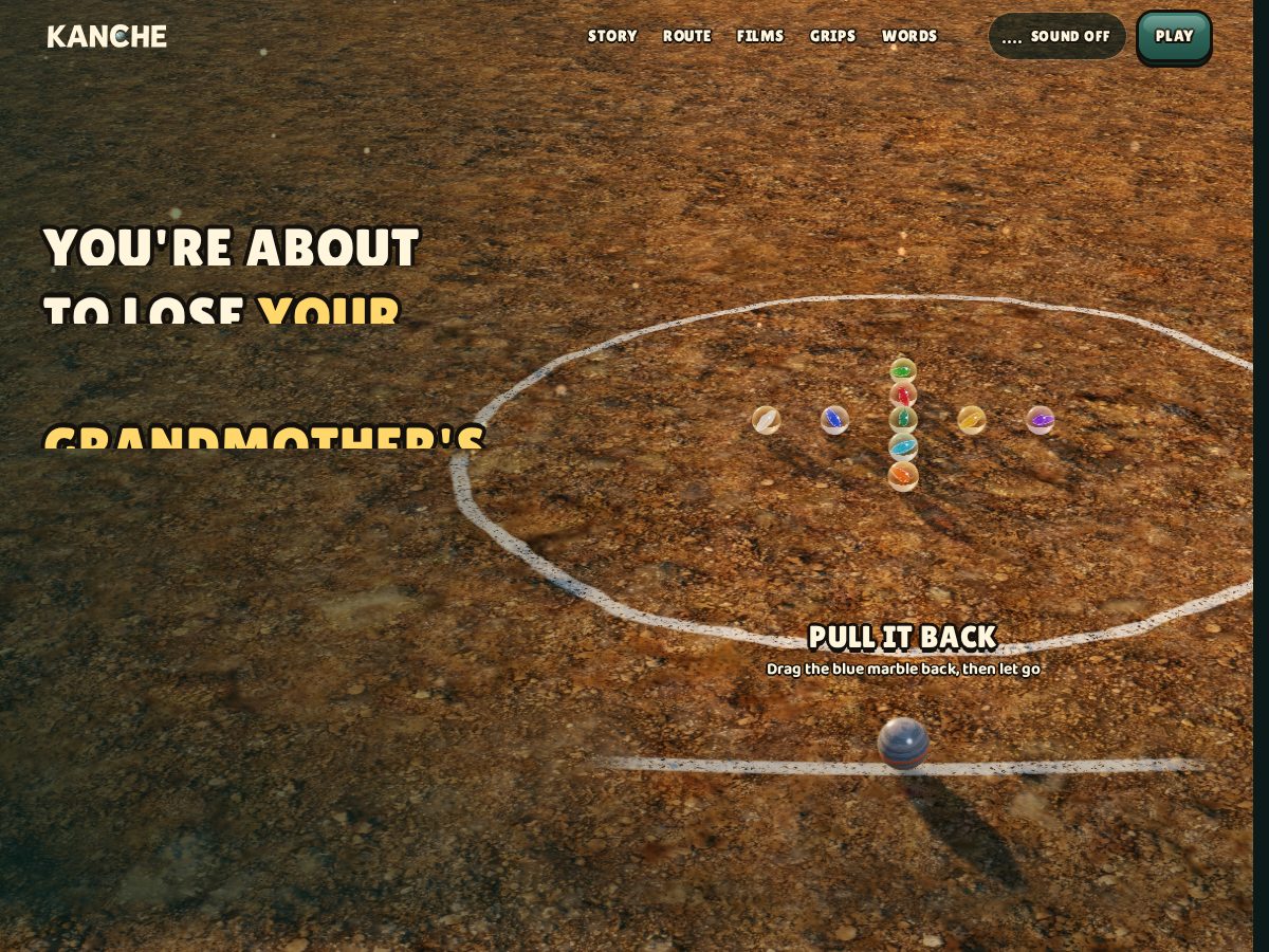 Landing-page snapshot of kanchegame.com