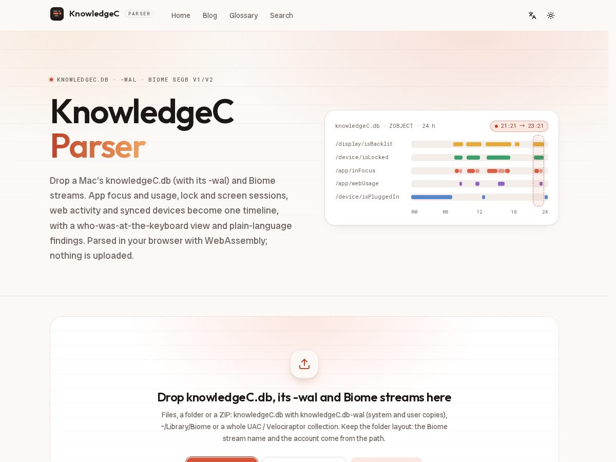 Landing-page snapshot of knowledgecparser.com