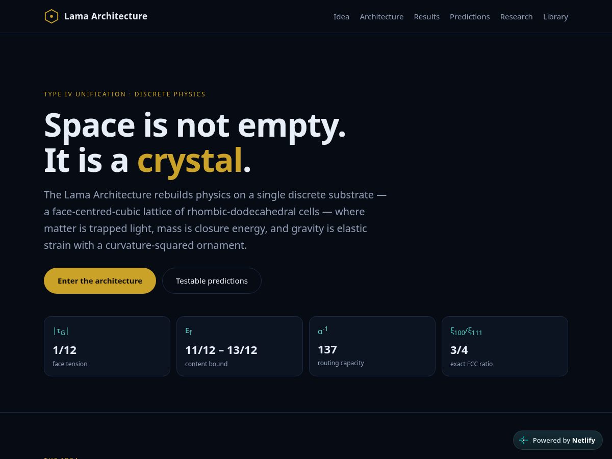 Landing-page snapshot of lamaarchitecture.cloud