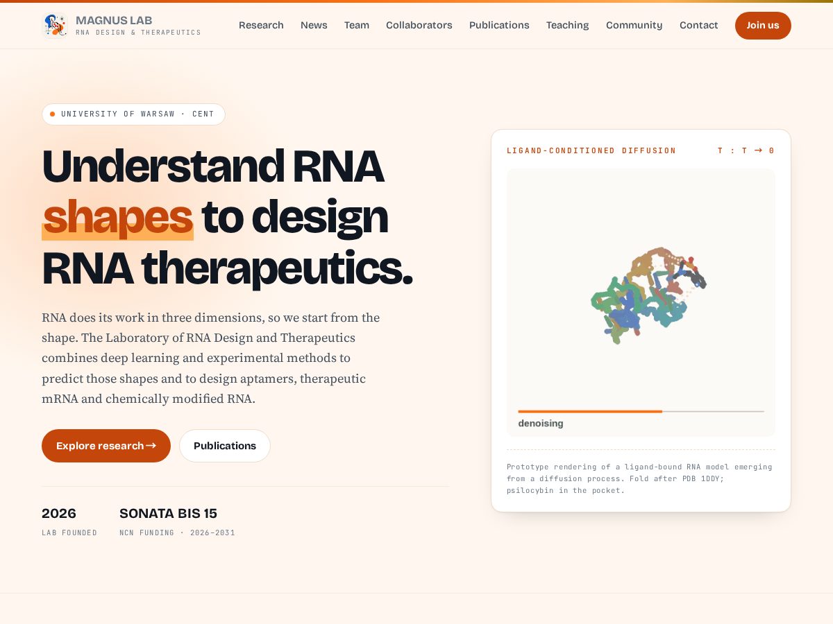Landing-page snapshot of magnus-lab.org
