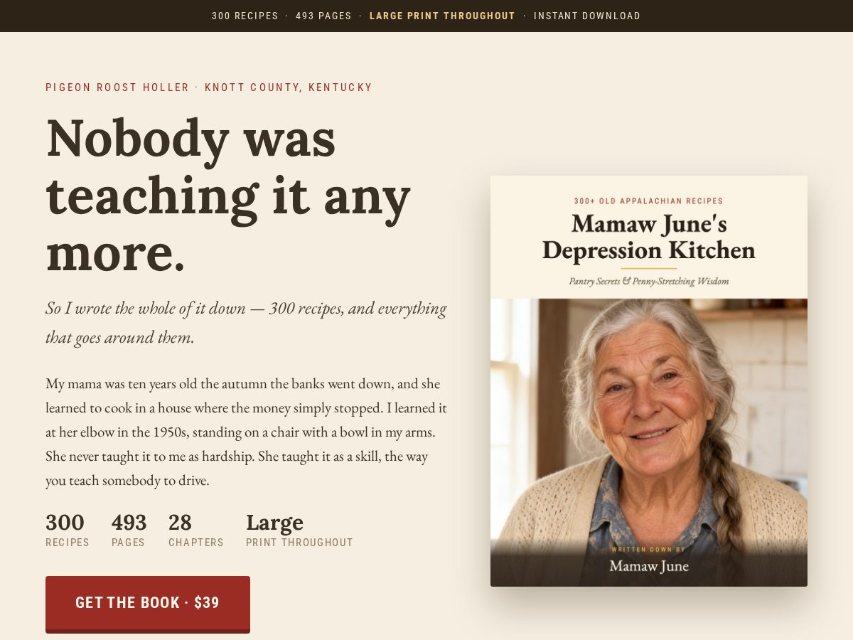 Landing-page snapshot of mamawjune.com