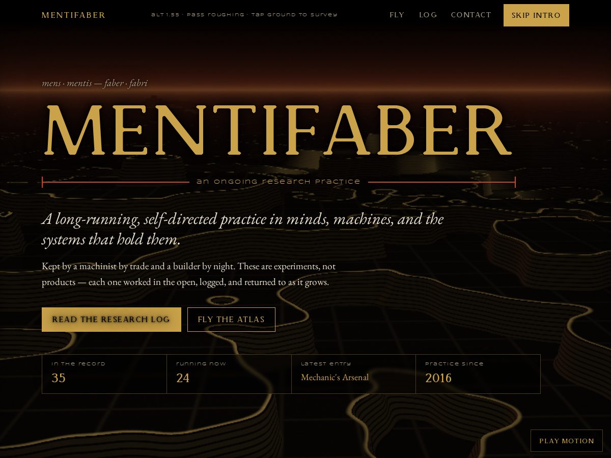 Landing-page snapshot of mentifaber.org