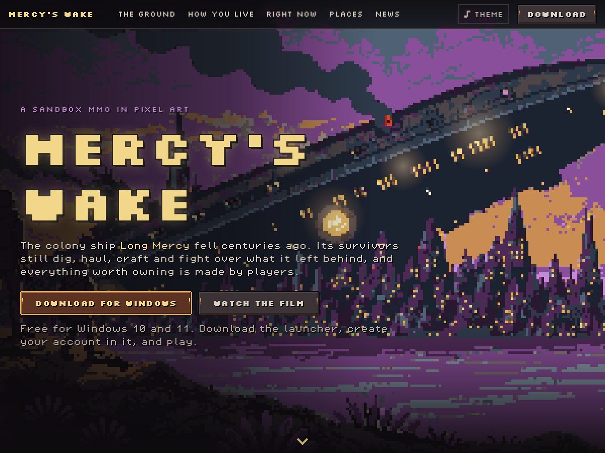 Landing-page snapshot of mercyswake.com