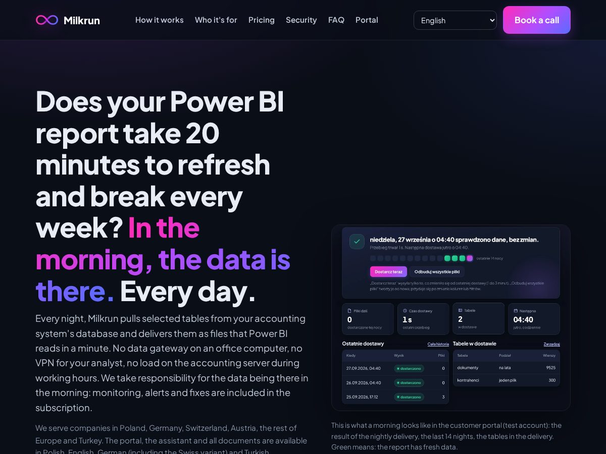 Landing-page snapshot of milkrun.work