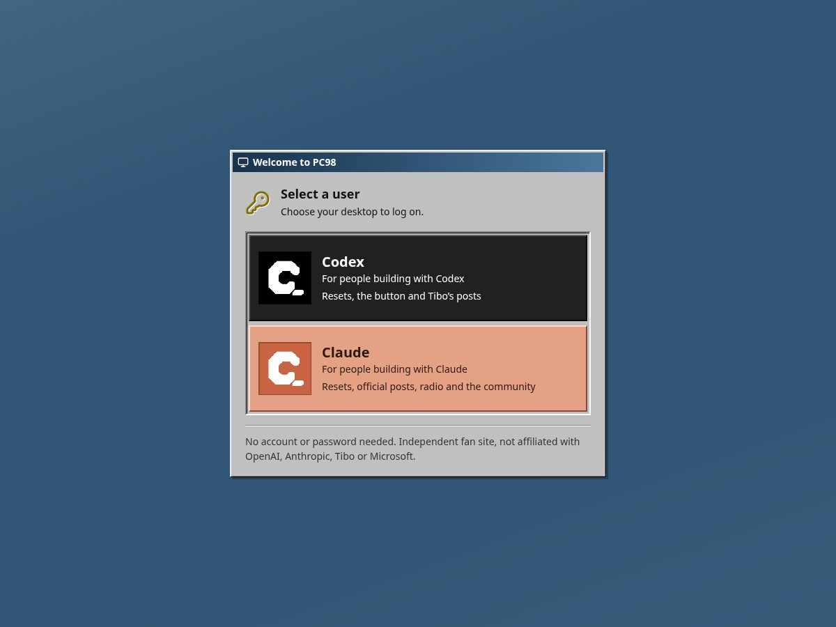 Landing-page snapshot of mypc98.com