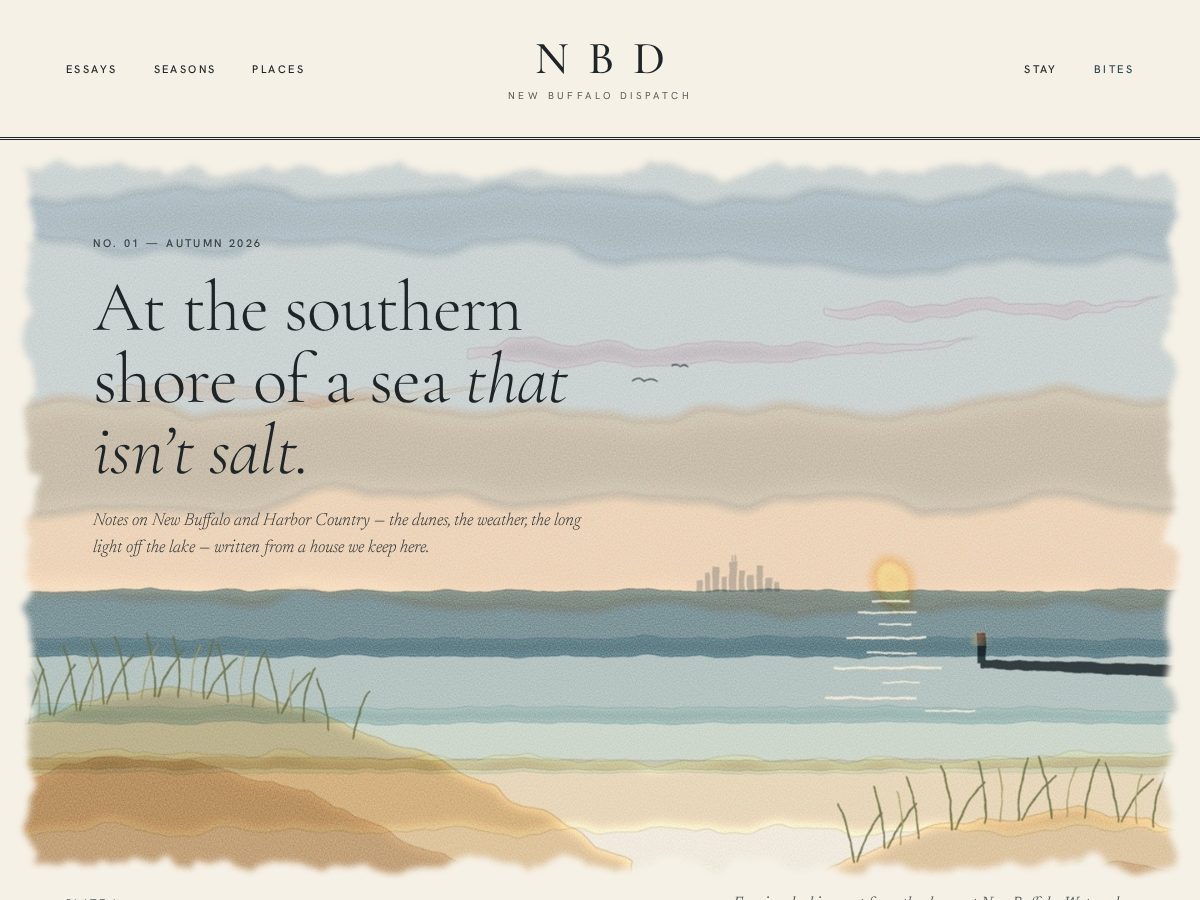Landing-page snapshot of newbuffalodispatch.com