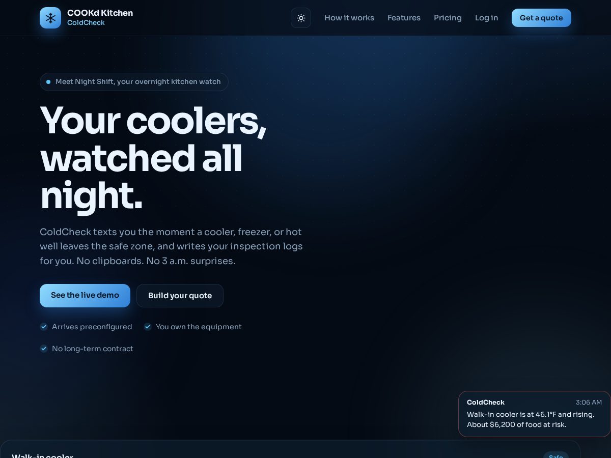 Landing-page snapshot of nightshift.watch