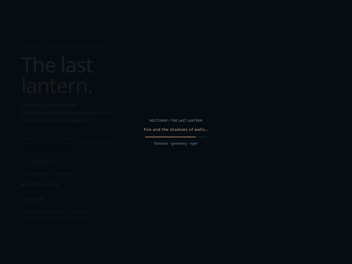 Landing-page snapshot of nocturnelastlantern.com