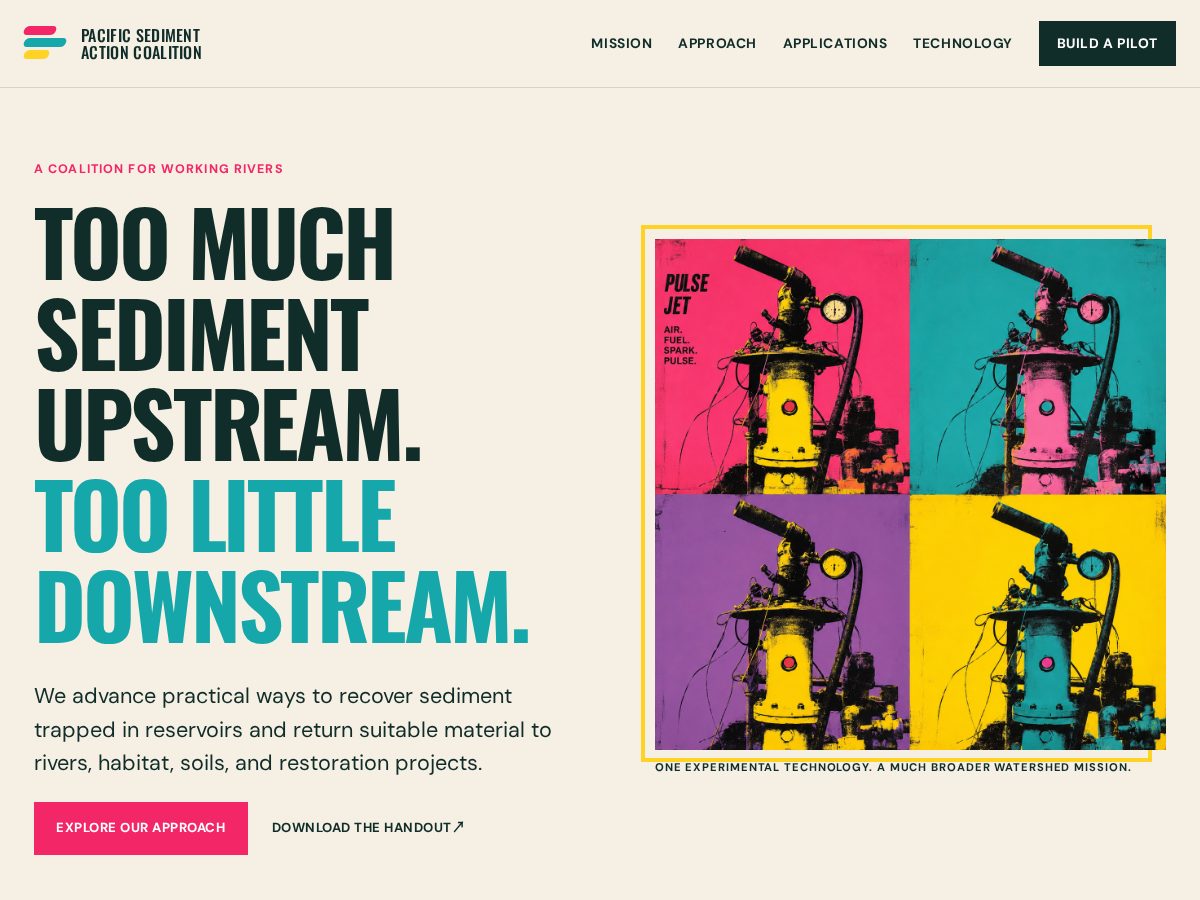 Landing-page snapshot of pacsediments.org