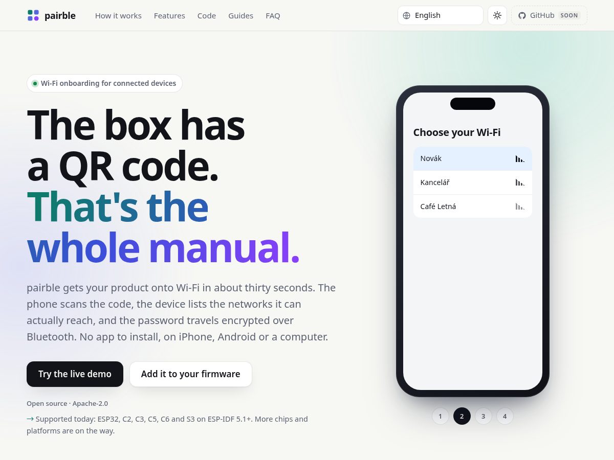 Landing-page snapshot of pairble.com