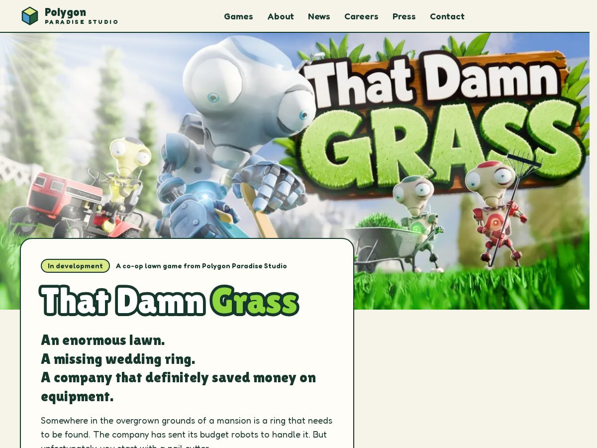 Landing-page snapshot of polygonparadise.studio
