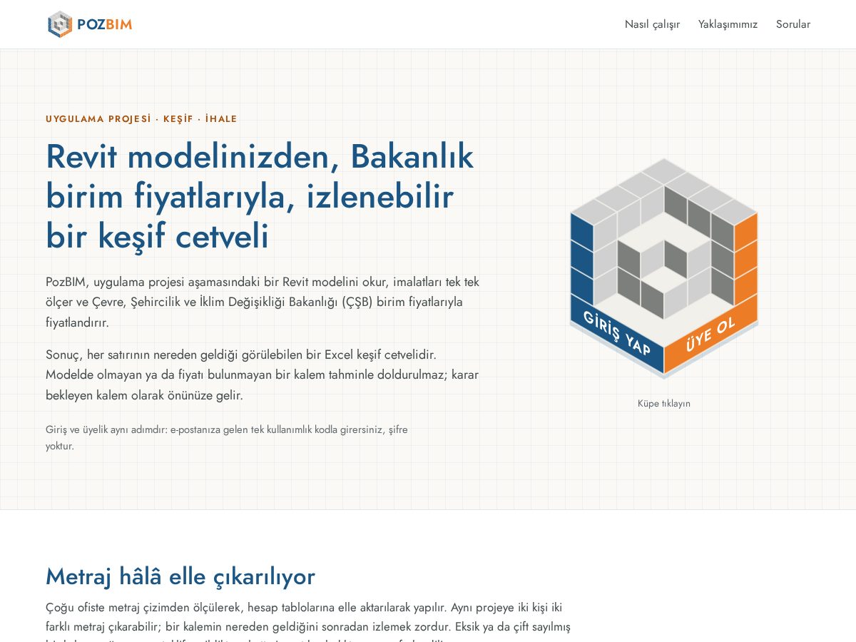 Landing-page snapshot of pozbim.com
