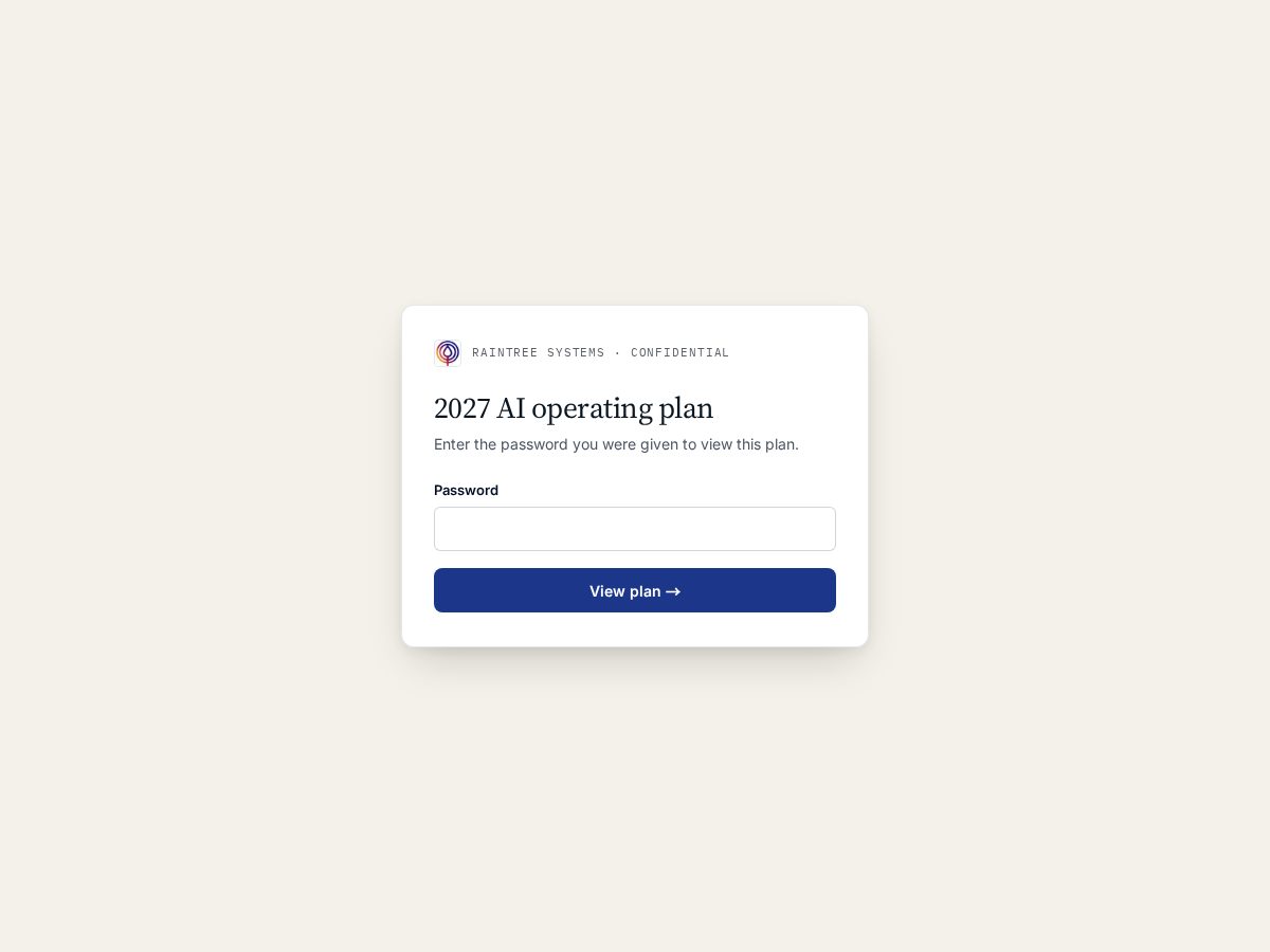 Landing-page snapshot of raintree-ai.com