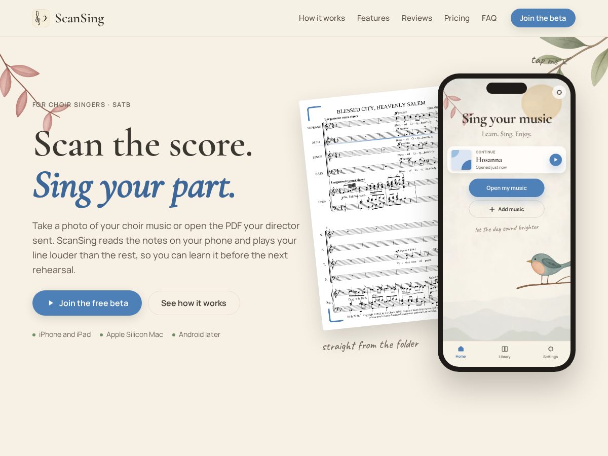 Landing-page snapshot of scansing.com