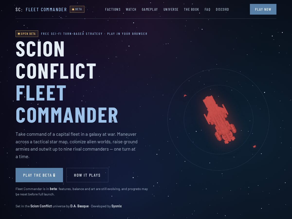Landing-page snapshot of scfleetcommander.com