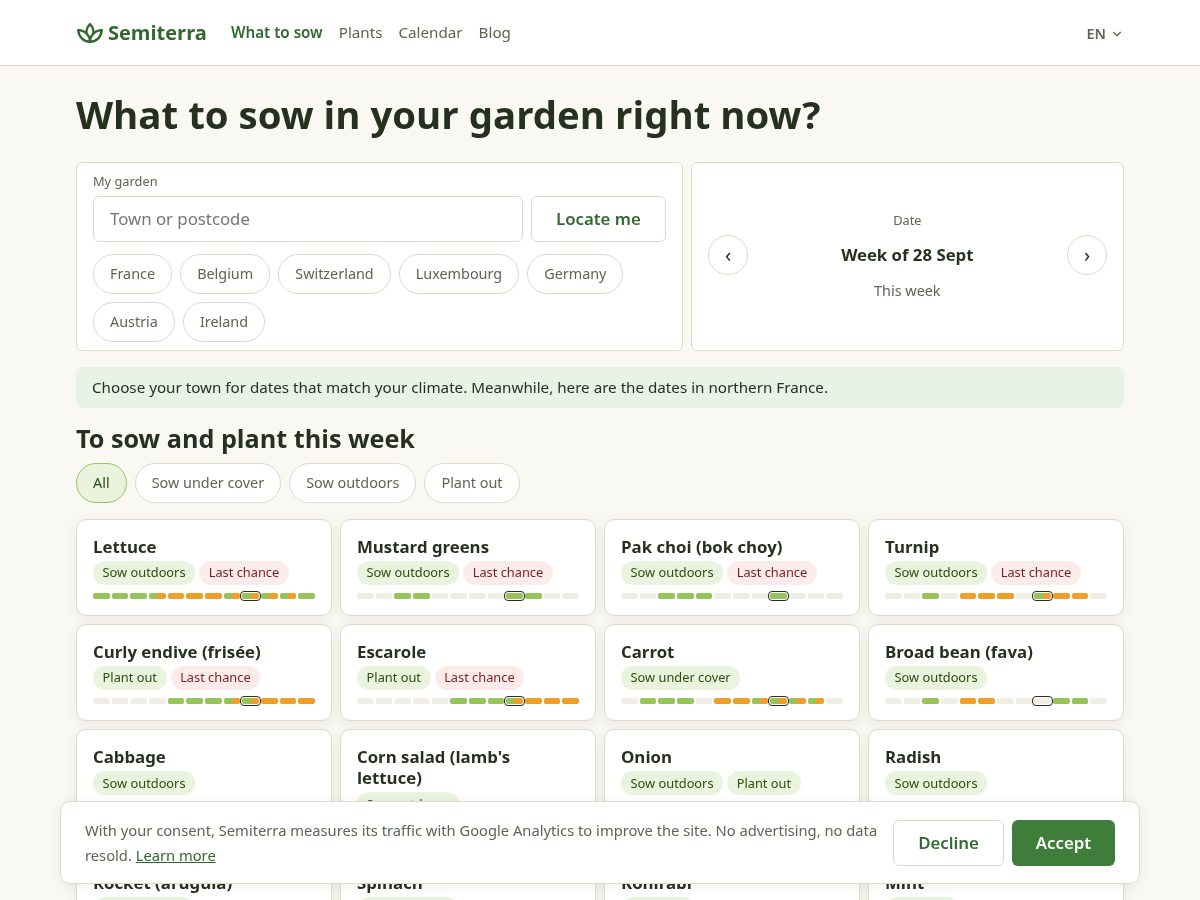 Landing-page snapshot of semiterra.com