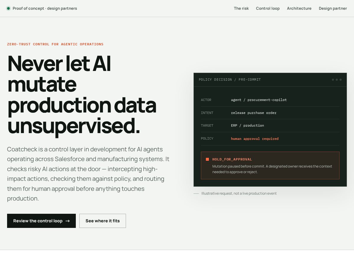 Landing-page snapshot of sentryops.dev