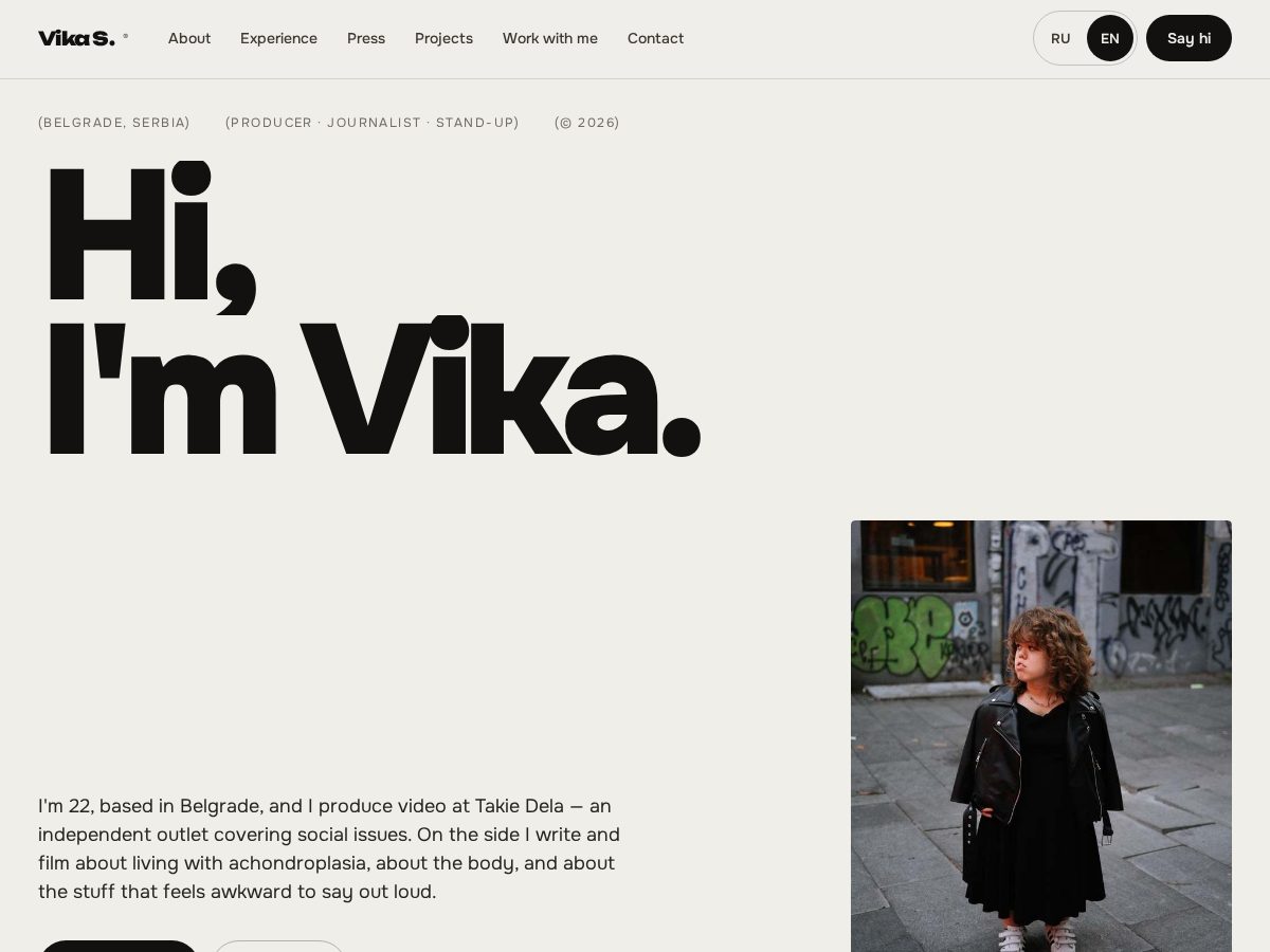 Landing-page snapshot of simakhinavika.com