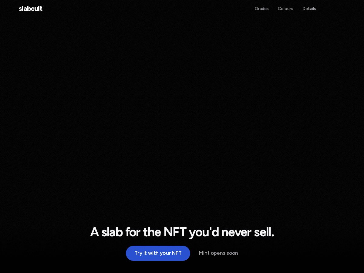 Landing-page snapshot of slabcult.com