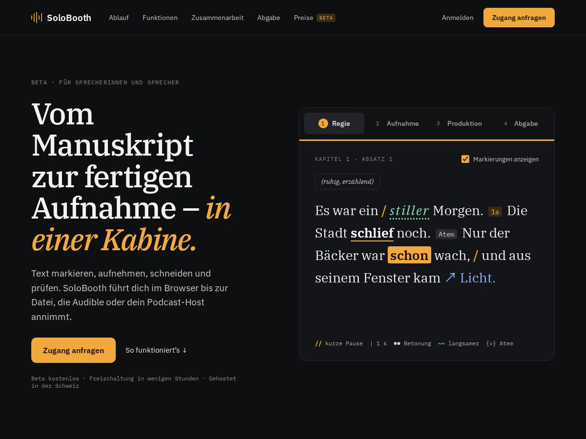 Landing-page snapshot of solobooth.app