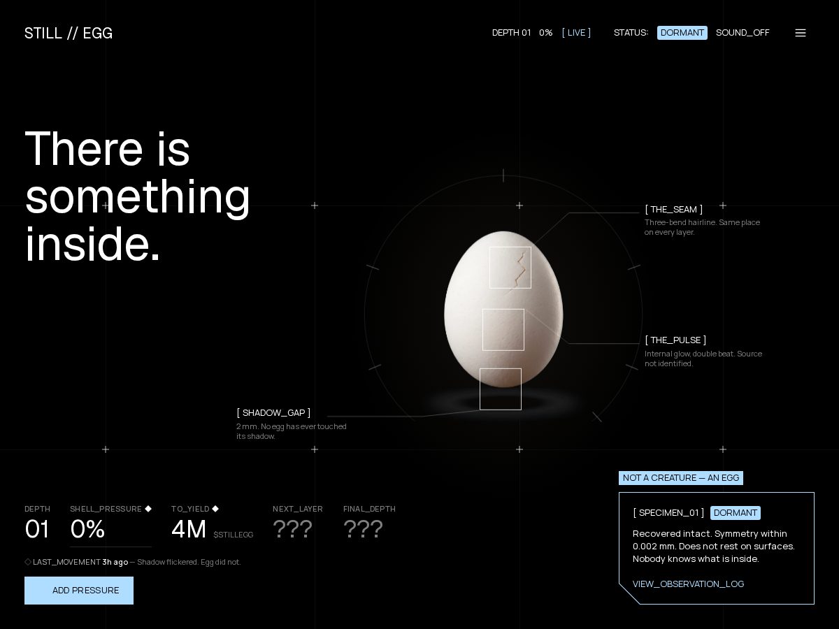 Landing-page snapshot of stillegg.com
