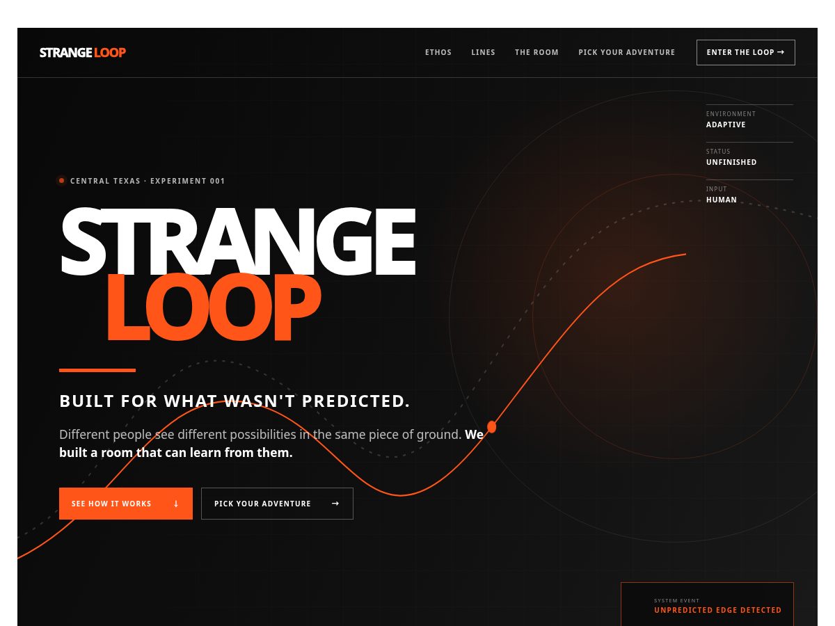 Landing-page snapshot of strangeloop-austin.com