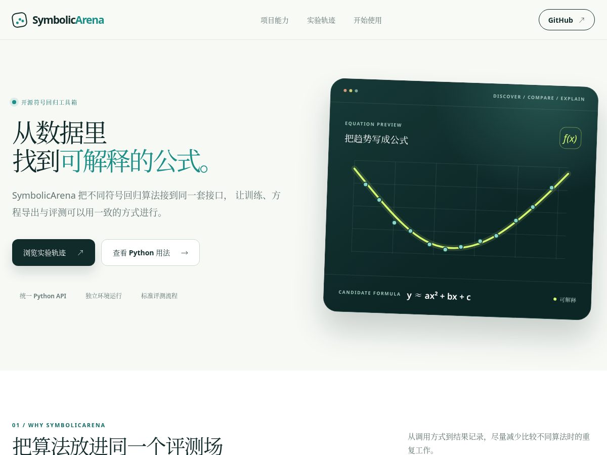 Landing-page snapshot of symbolicarena.top