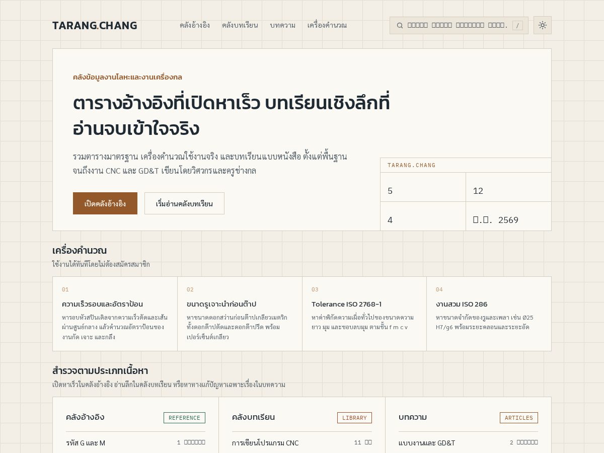 Landing-page snapshot of tarangchang.com