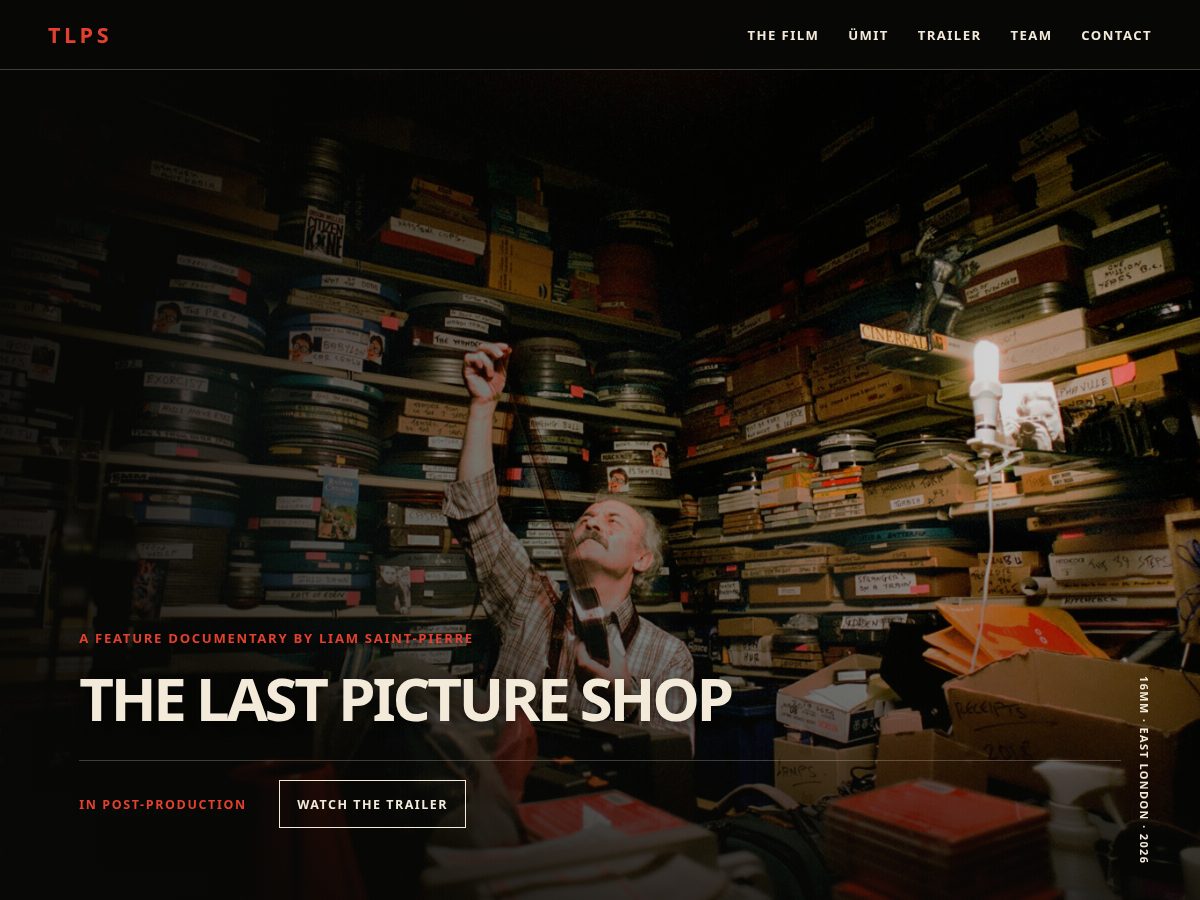 Landing-page snapshot of thelastpictureshop.com