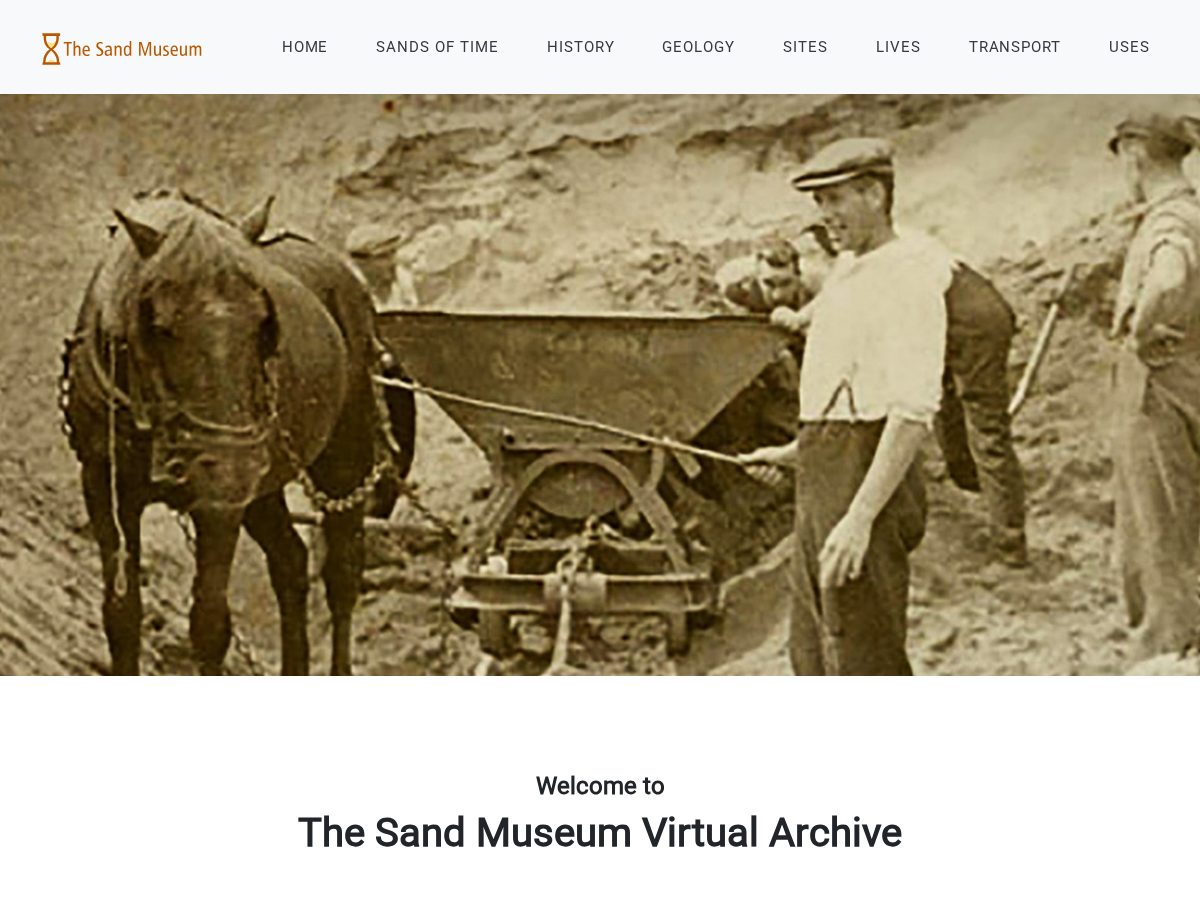 Landing-page snapshot of thesandmuseum.org