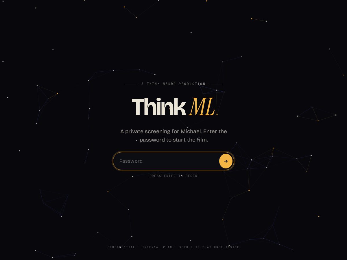 Landing-page snapshot of thinkml.org