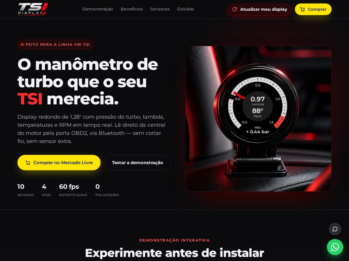 Landing-page snapshot of tsidisplay.com